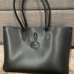 Longchamp Black leather tote bag